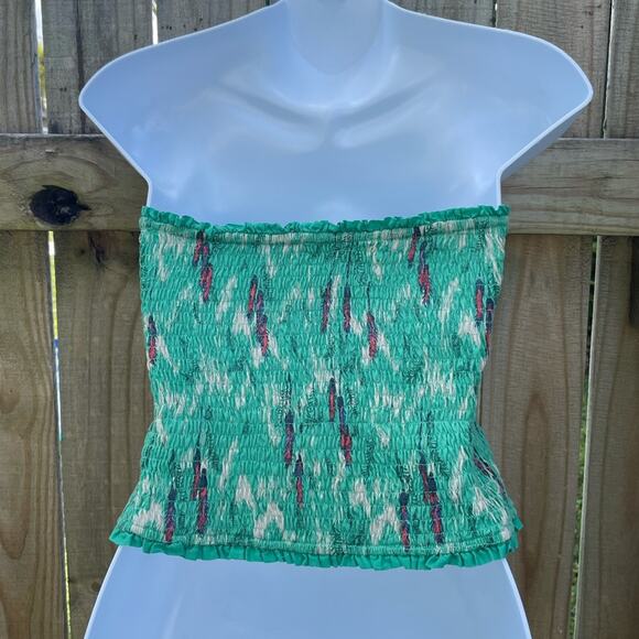 Staring at Stars for Urban Outfitters smocked strapless crop top - Picture 2 of 6